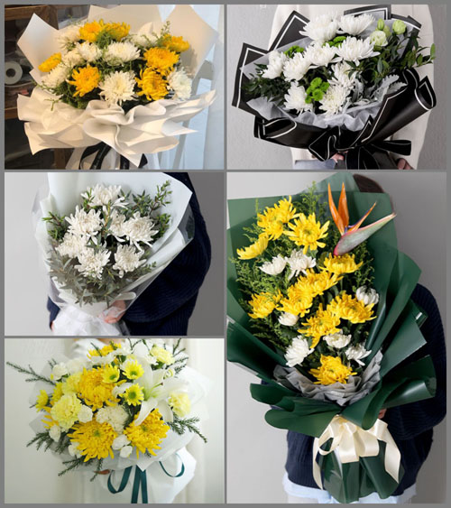 山东威海环翠区泊于镇白事花束代送